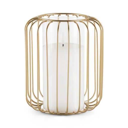 Metal Wire Lantern with LED Candle (H18cm)